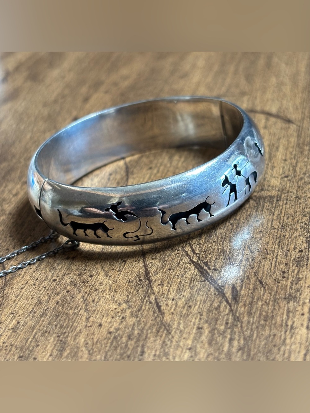 Vintage Sterling Silver Mexico Storyteller Bracelet